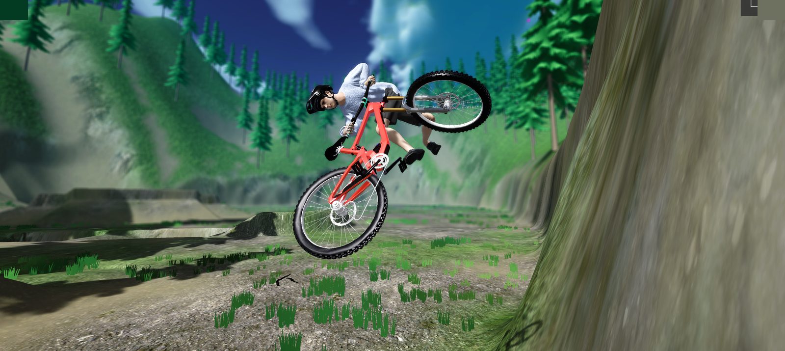 Freeride MTB forest path environment